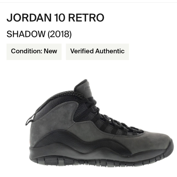 NWOT Men's Air Jordan 10 Shadow - Picture 7 of 12